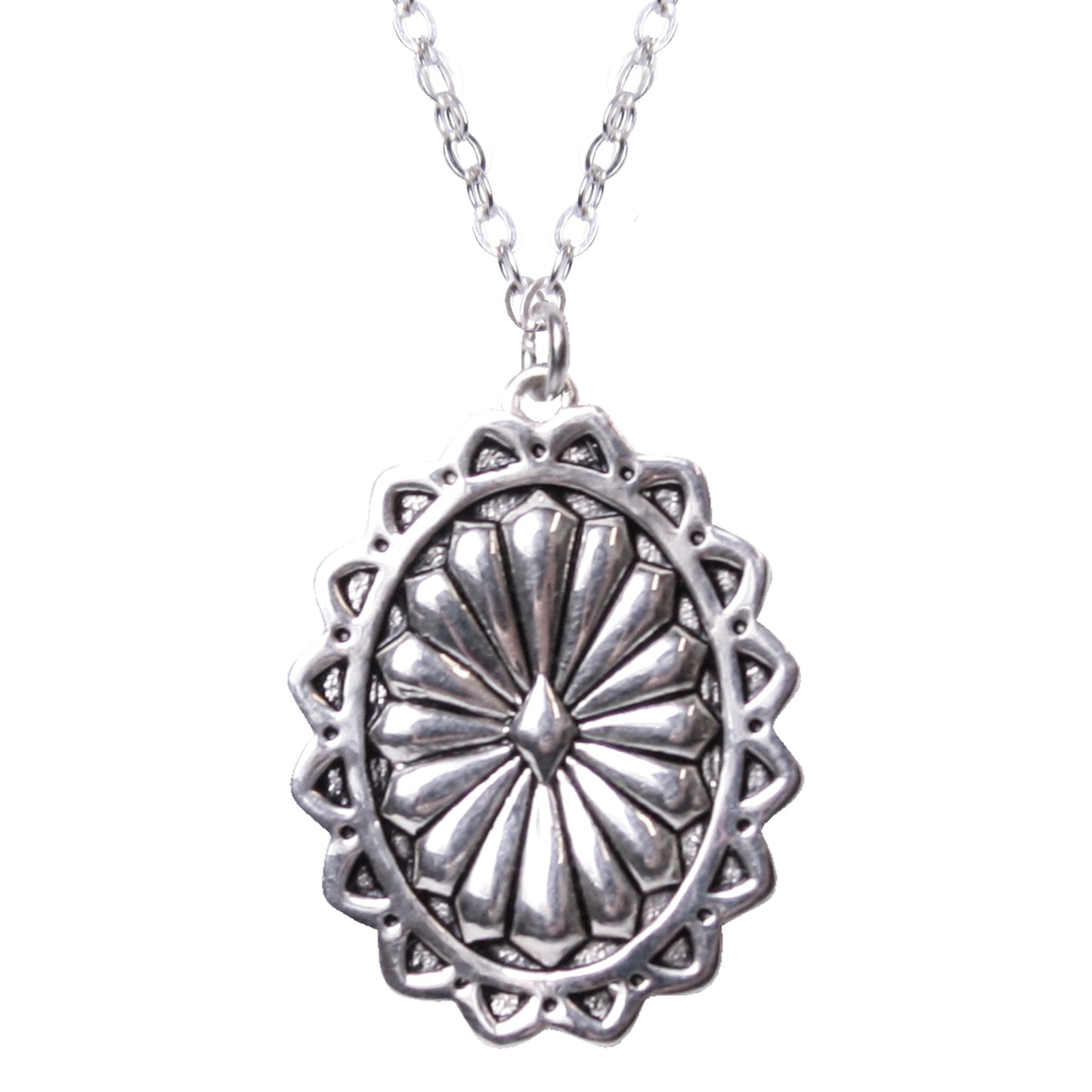 WESTERN 925 STERLING SILVER CONCHO NECKLACE