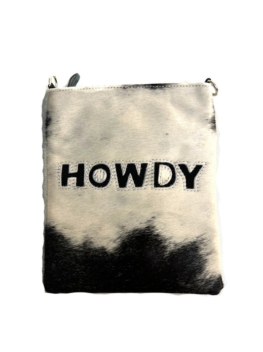 WESTERN GENUINE COWHIDE LEATHER HOWDY SHOULDER BAG