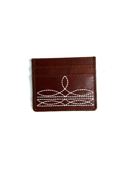 WESTERN GENUINE LETHER BOOT STITCH CARD HOLDER