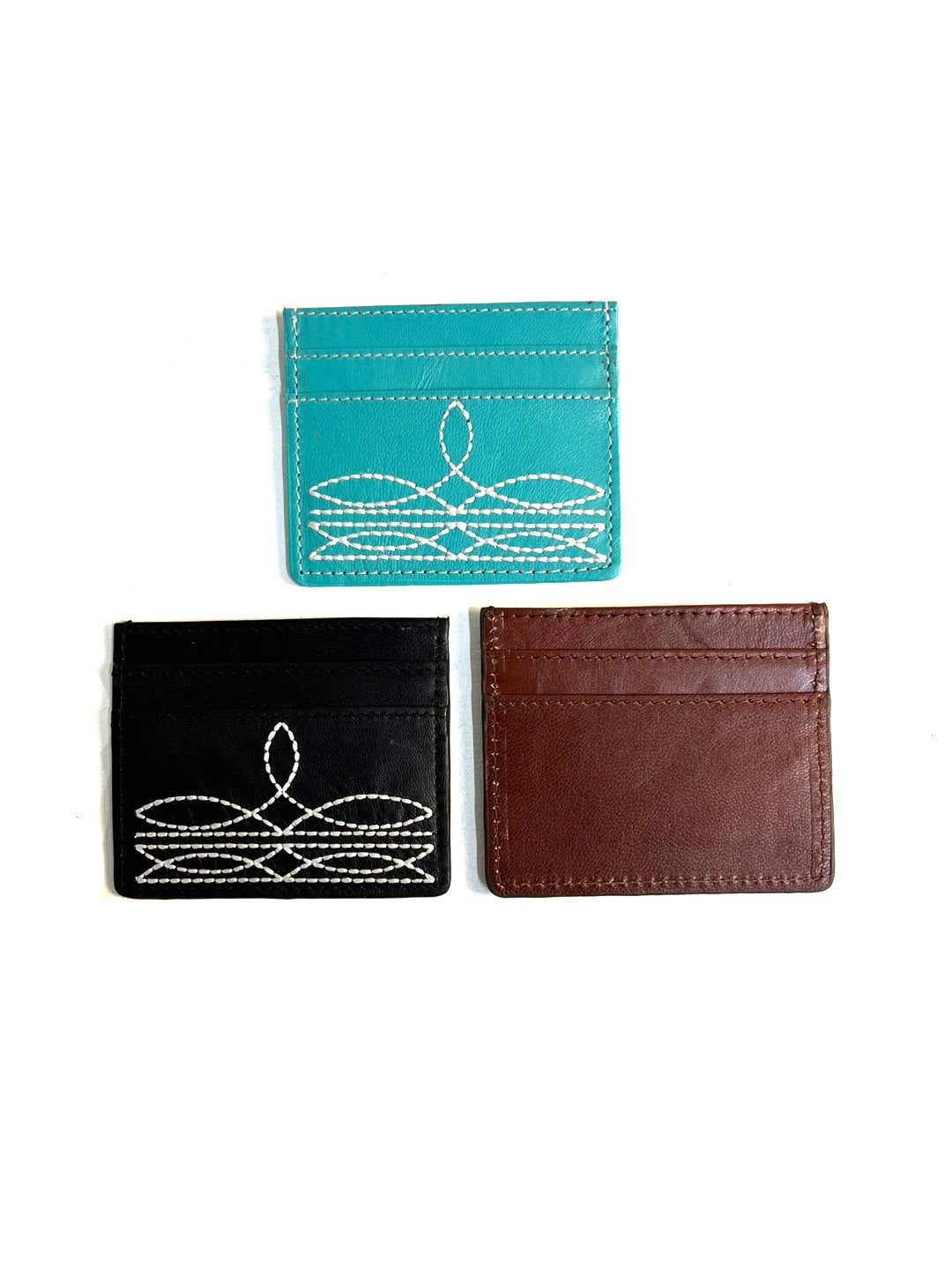 WESTERN GENUINE LETHER BOOT STITCH CARD HOLDER