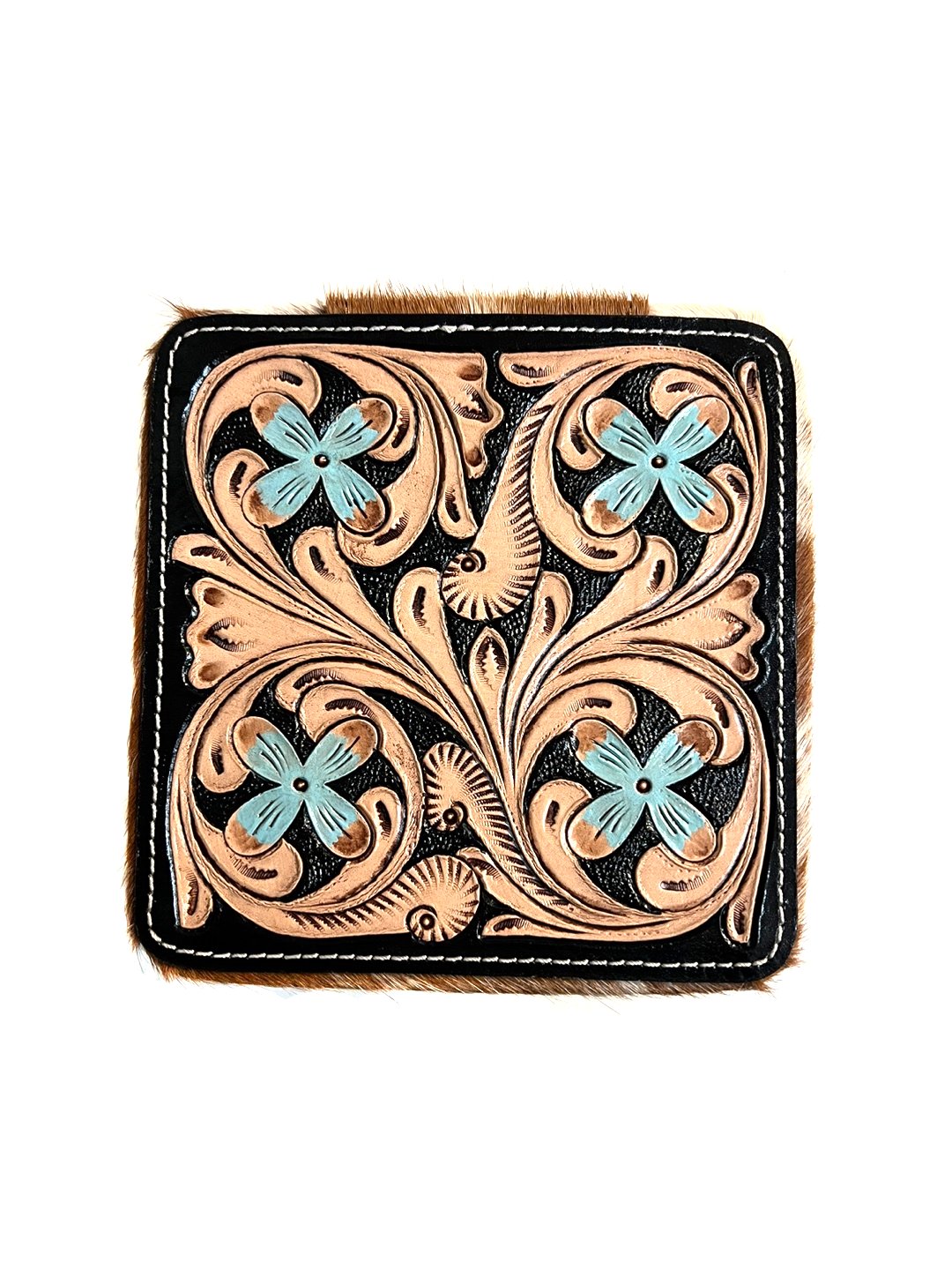 WESTERN GENUINE HAND TOOLED LEATHER JEWELRY BOX