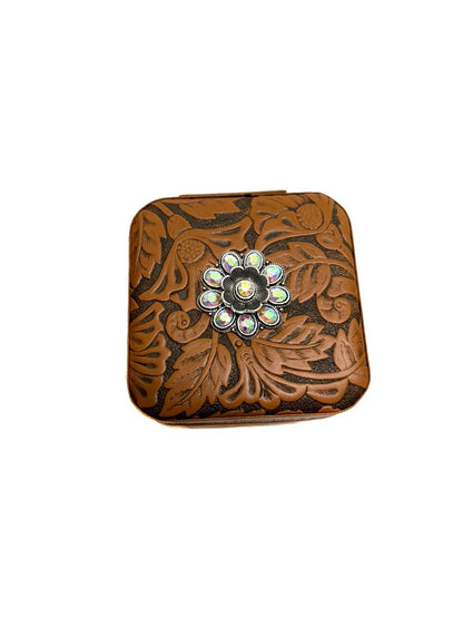 Western Pattern Flower Concho Jewelry Box