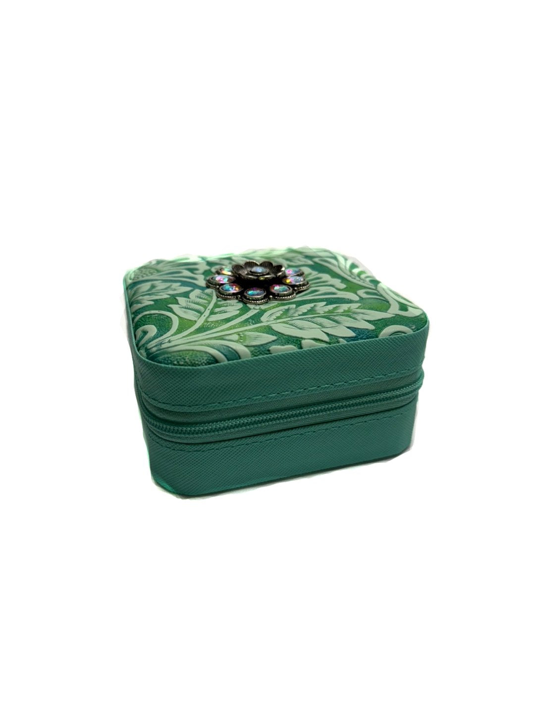 Western Pattern Flower Concho Jewelry Box