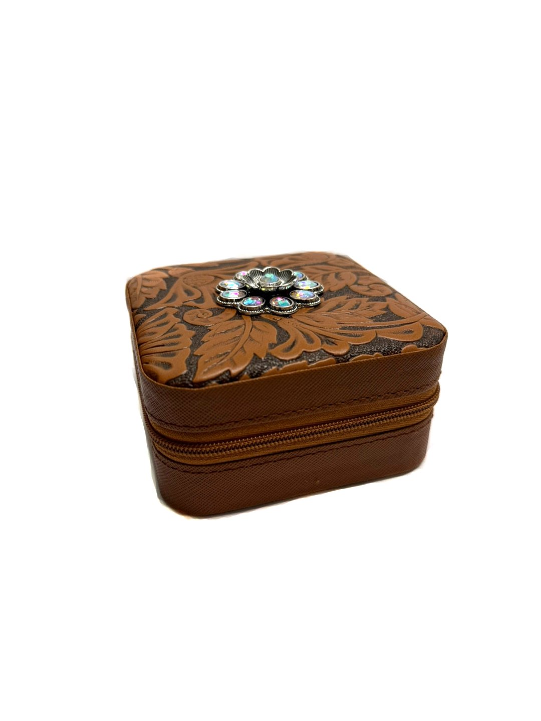 Western Pattern Flower Concho Jewelry Box