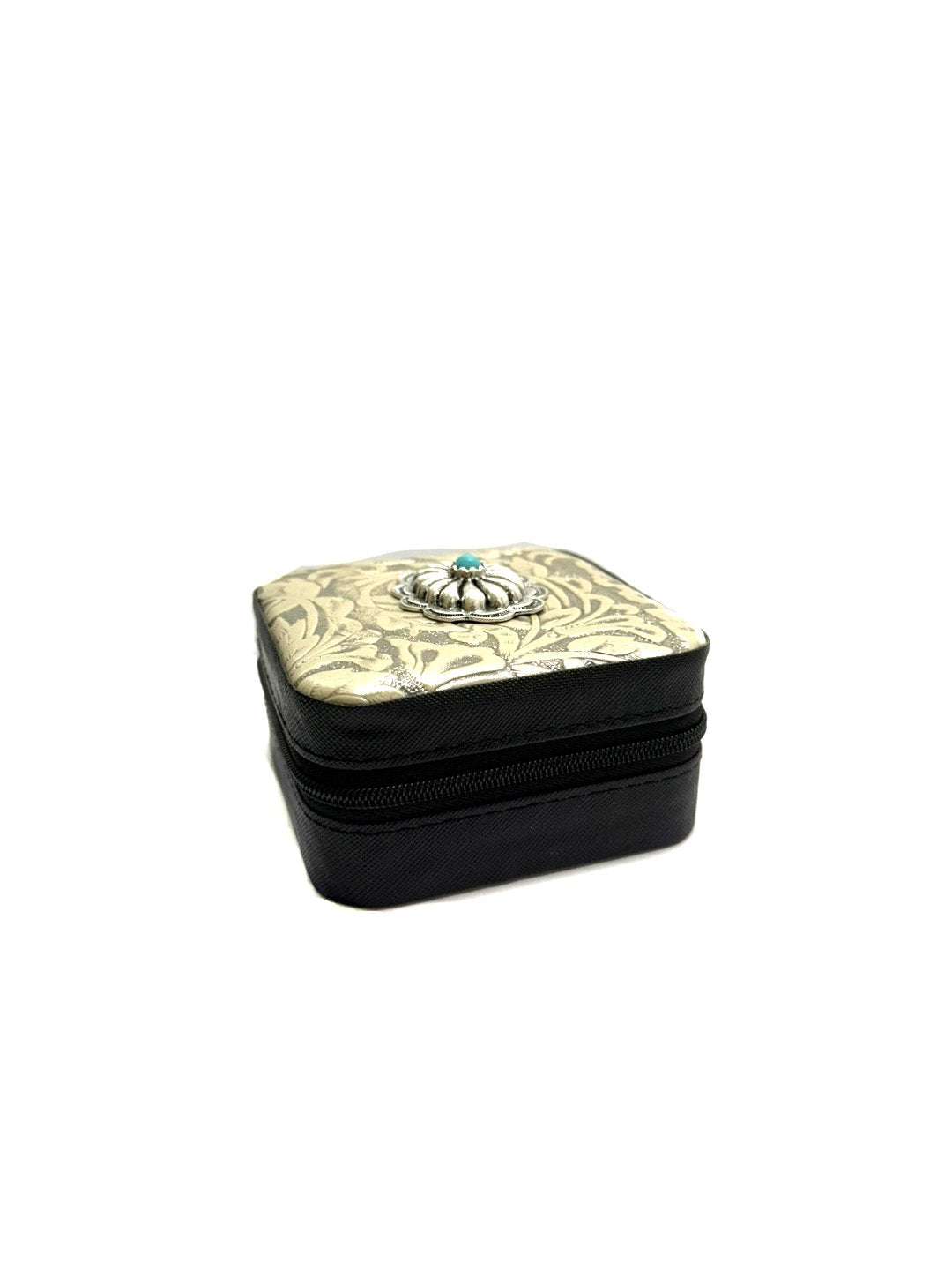 Western Pattern Turquoise Concho Jewelry Box