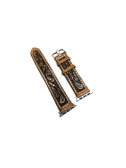 Western Hand Tooled Apple Watchband