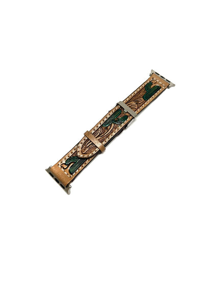 Western Hand Tooled Apple Watchband