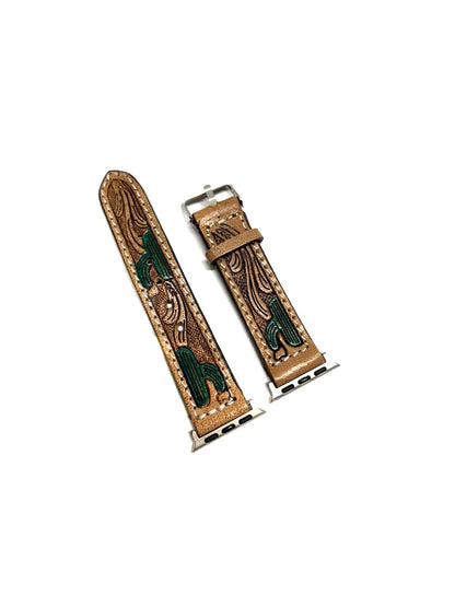 Western Hand Tooled Apple Watchband