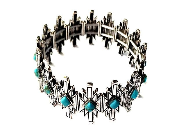 Western Aztec Stretch Bracelet