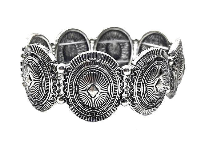 Western Concho Stretch Bracelet