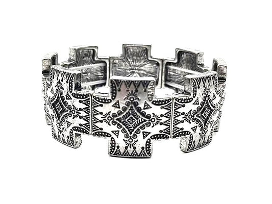 Western Cross Stretch Bracelet