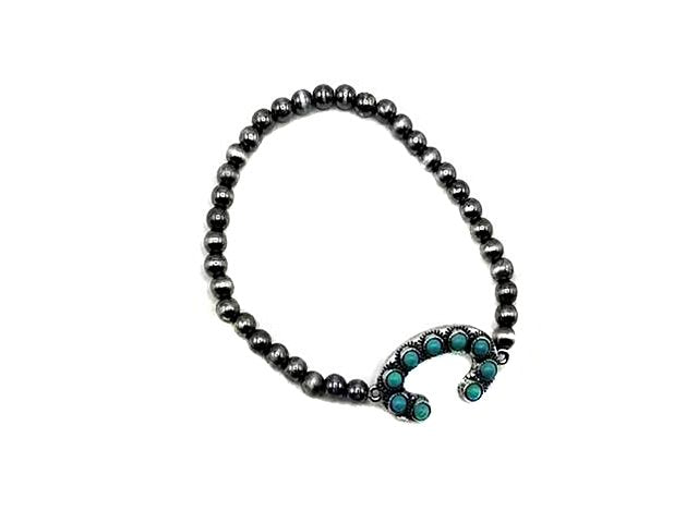 Turquoise Monogram Navajo Pearl Bracelet