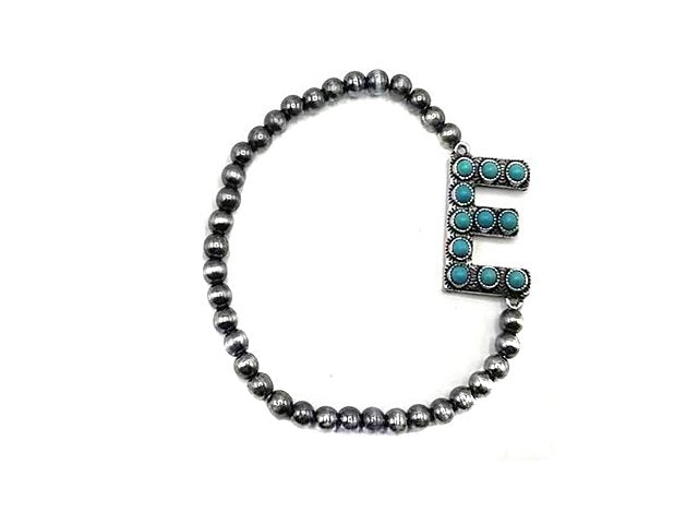 Turquoise Monogram Navajo Pearl Bracelet