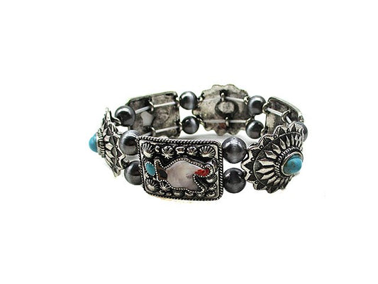 Western Rooster Stretch Bracelet