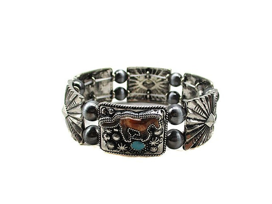 Western Running Horse Stretch Bracelet