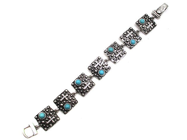 Western Turquoise Cross Magnetic Bracelet