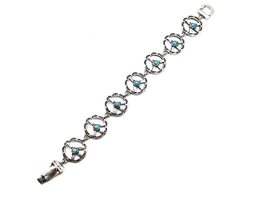 Western Turquoise Peace Sign Magnetic Bracelet