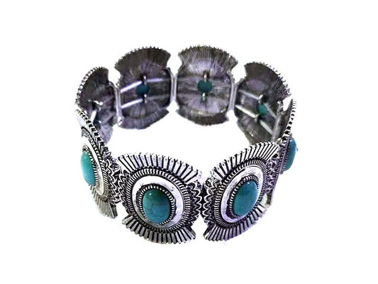 Western Concho Stretch Bracelet