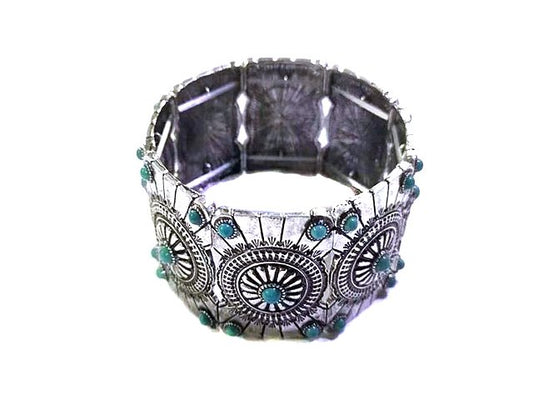 Western Concho Stretch Bracelet