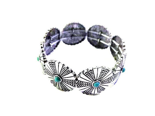 Western Concho Stretch Bracelet