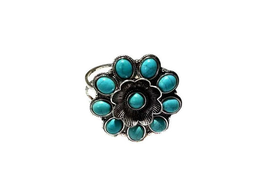 Western Flower Concho Cuff Bracelet