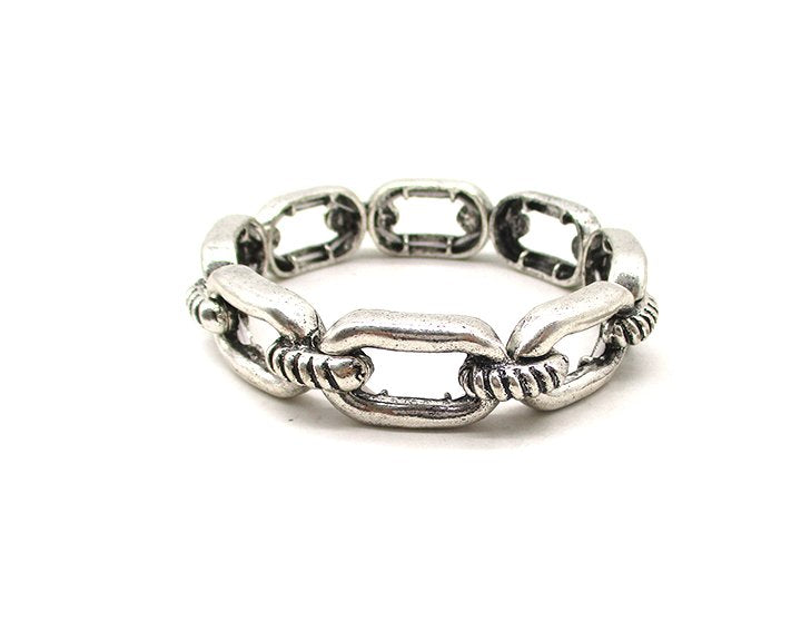 WESTERN LINKED CHAIN STRETCH BRACELET