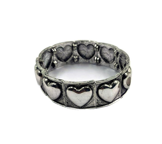 Western Bubble Heart Stretch Bracelet