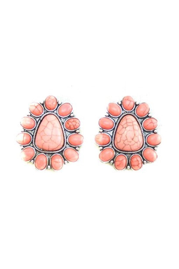 WESTERN CONCHO POST EARRINGS