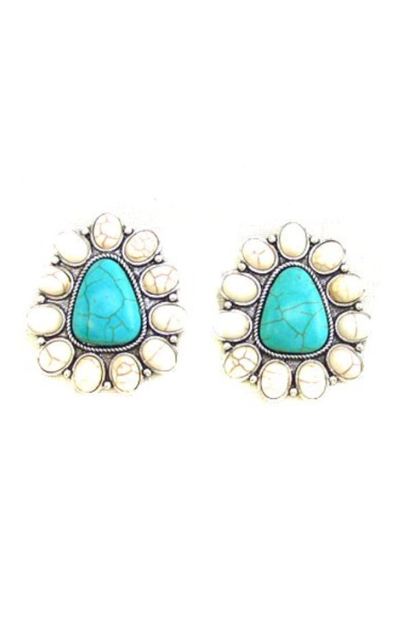 WESTERN CONCHO POST EARRINGS