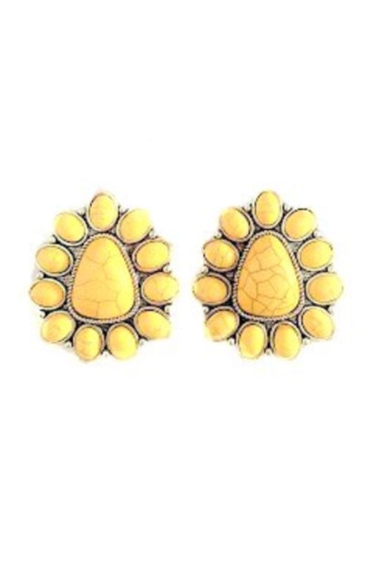 WESTERN CONCHO POST EARRINGS