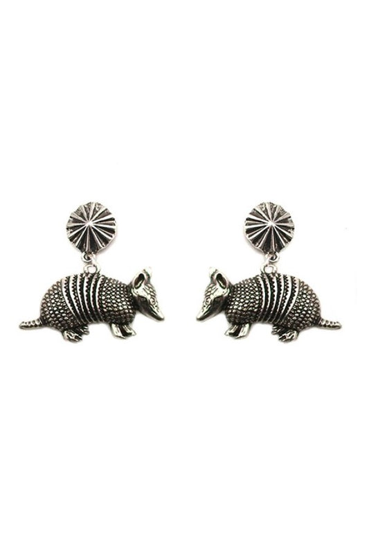 WESTERN ARMADILLO DANGLE EARRINGS