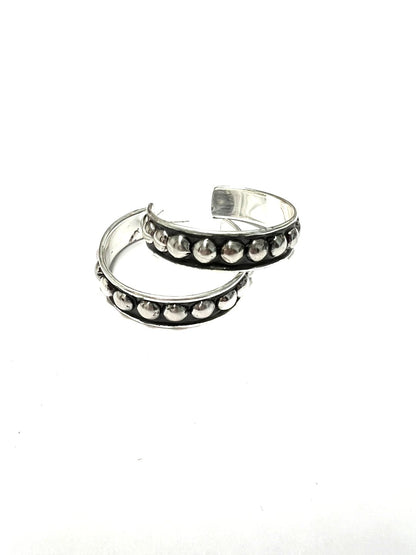 Western Bubble Textured Hoop Earrings