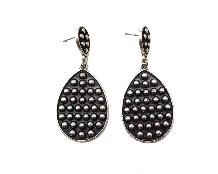 WESTERN BUBBLE TEARDROP DANGLE EARRINGS