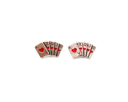 SMALL SPADE ROYAL FLUSH EARRINGS