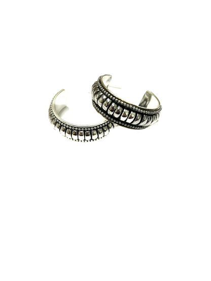 Western Bubble Textured Hoop Earrings