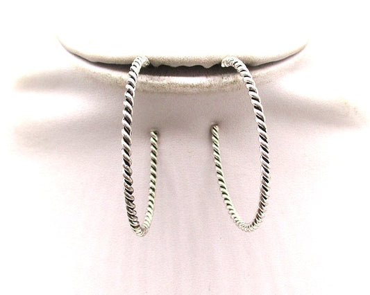 WESTERN TWISTED MEDIUM HOOP EARRINGS