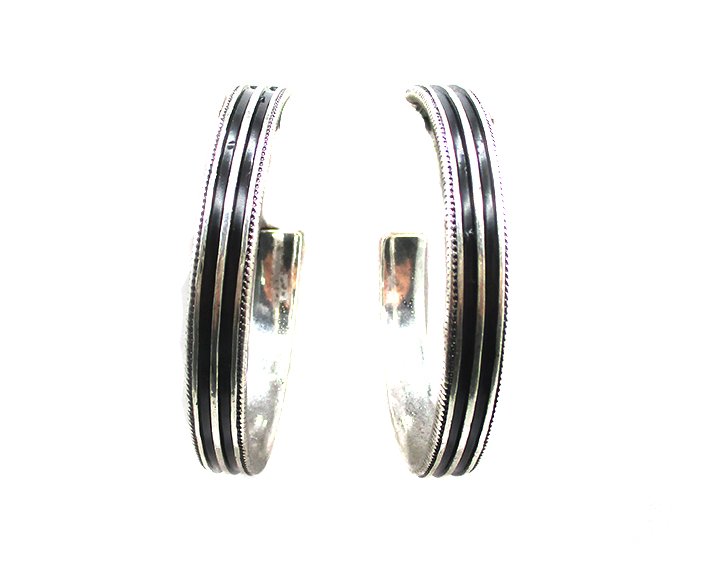 Western Etched Large Hoop Earrings