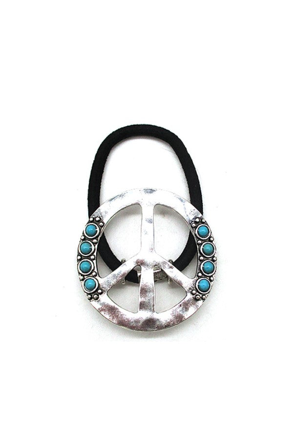 WESTERN PEACE SIGN HAIR TIE