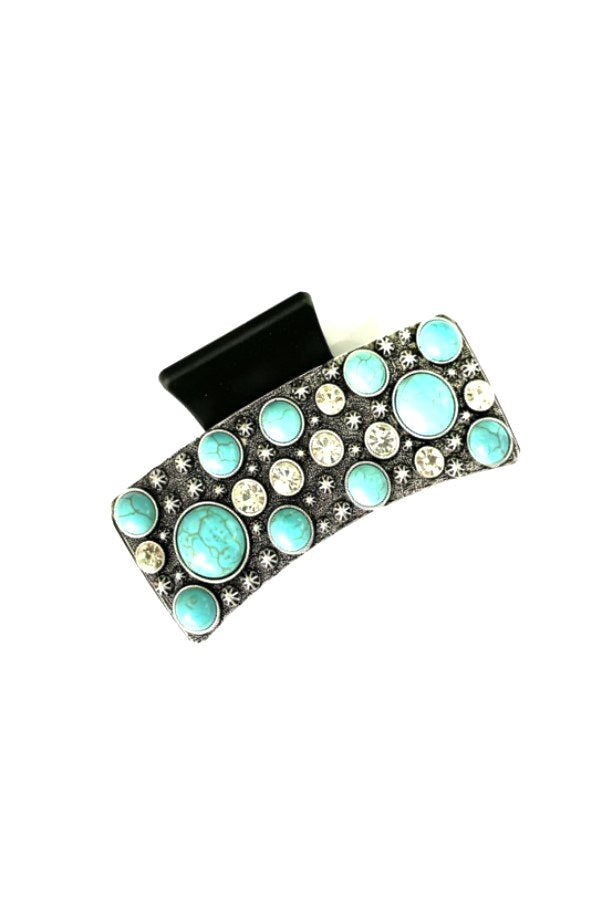 WESTERN TURQUOISE STONE HAIR CLAW