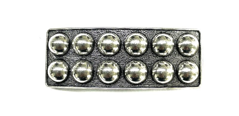 Western Bubble Metal Plate Hair Barrette