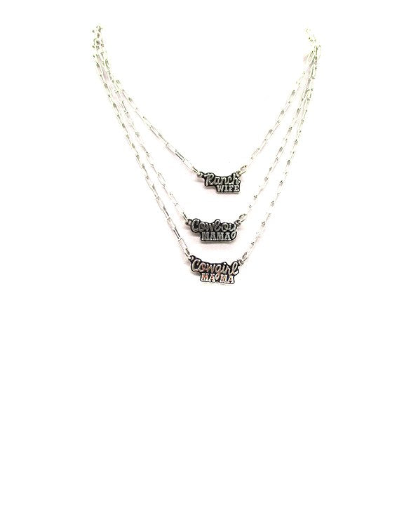 Western Theme 3 Layered Necklace