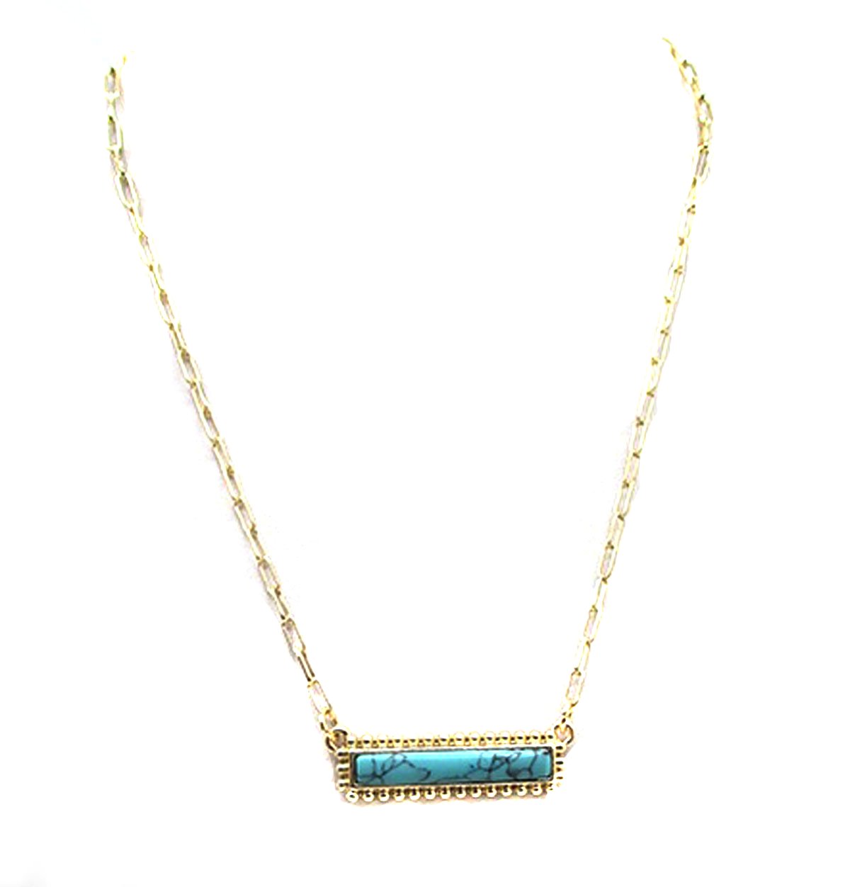 Western Turquoise Bar Necklace