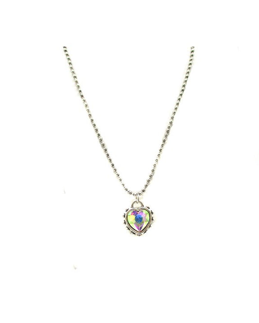 Western Crystal Bubble Heart Necklace