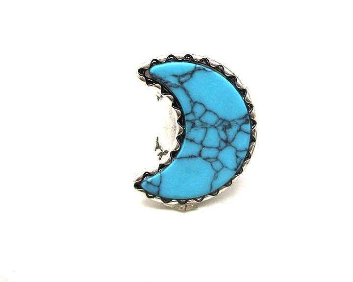 WESTERN MOON TURQUOISE STONE CUFF RING