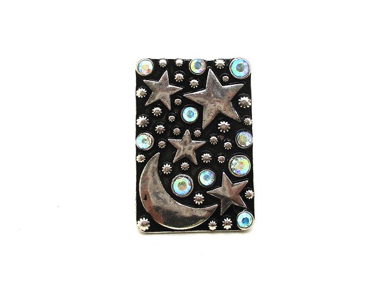 WESTERN MOON AND STAR CUFF RING