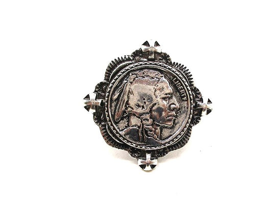 WESTERN INDIAN COIN CUFF RING