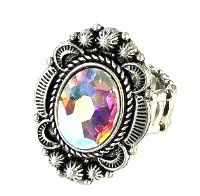 WESTERN OVAL CRYSTAL STRETCH RING