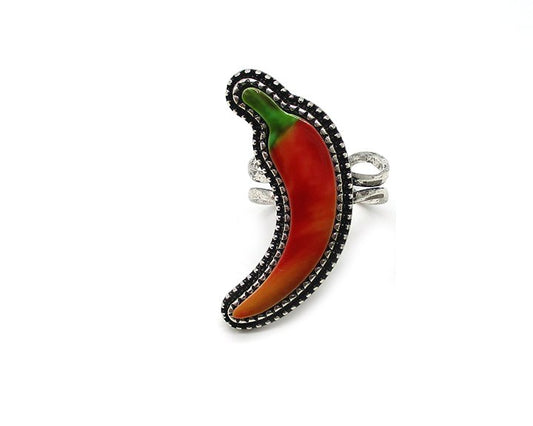 Red Chili Pepper Cuff Ring