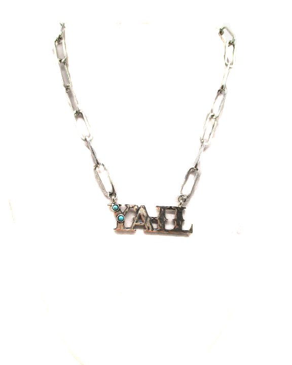 Western Letter Yall Necklace Set