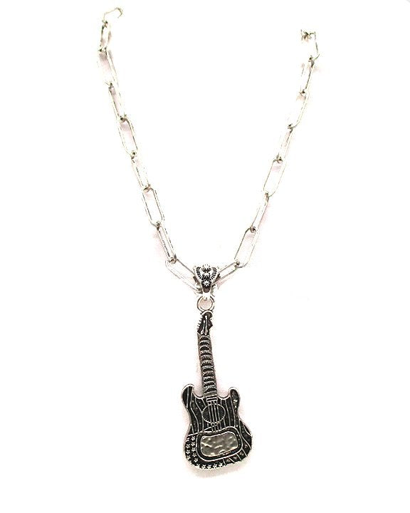 Western Guitar Chain Necklace Set